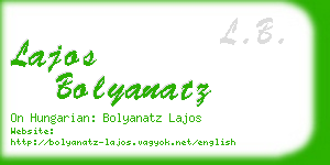 lajos bolyanatz business card